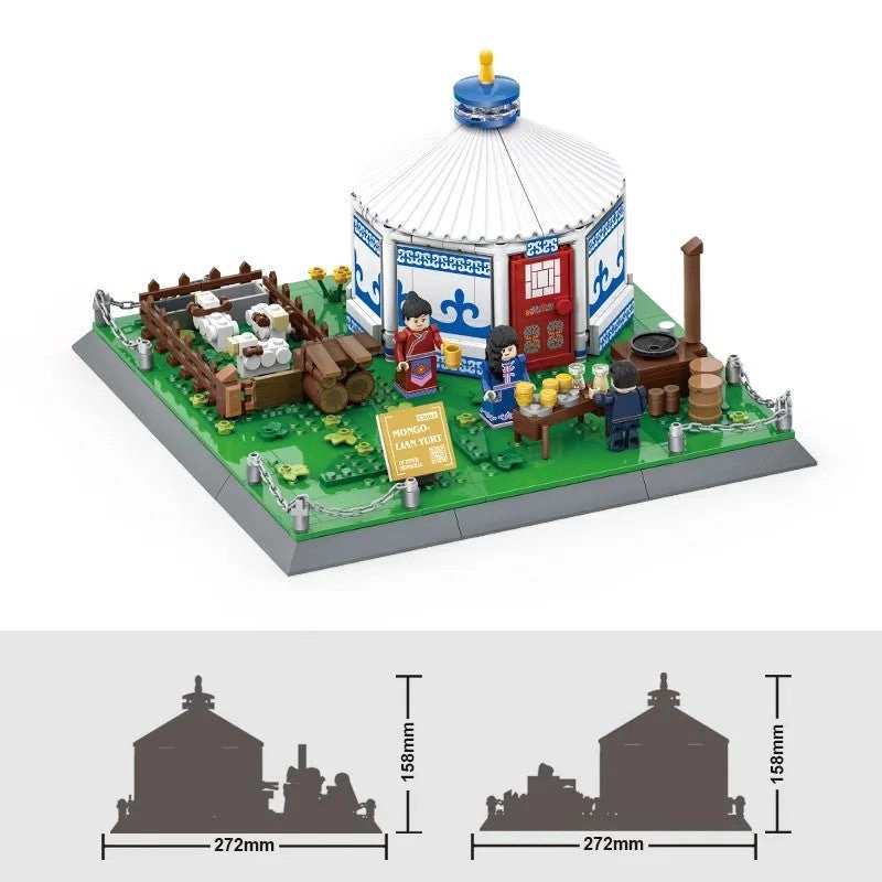 Mongolian Yurt Building Set - 778 pcs Architecture