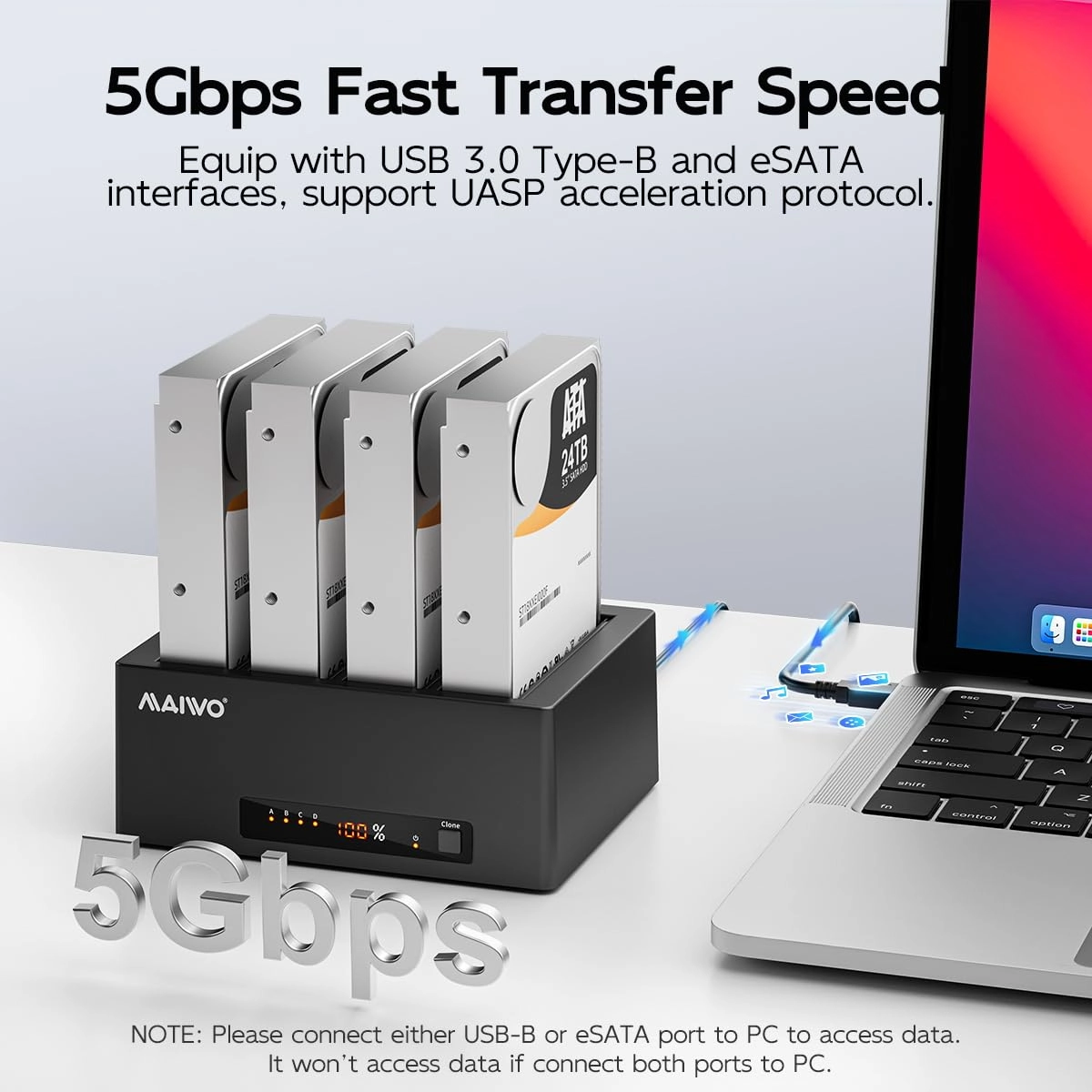 Hard Drive Docking Station - 4 Bay