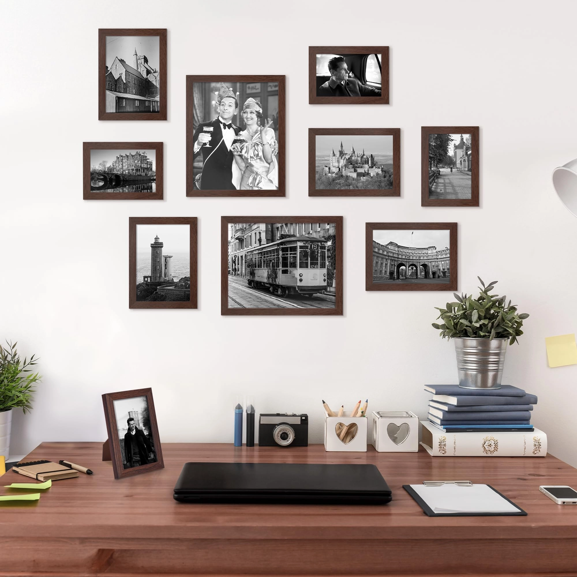 10 Pack Picture Frames - 8x10, 5x7, 4x6