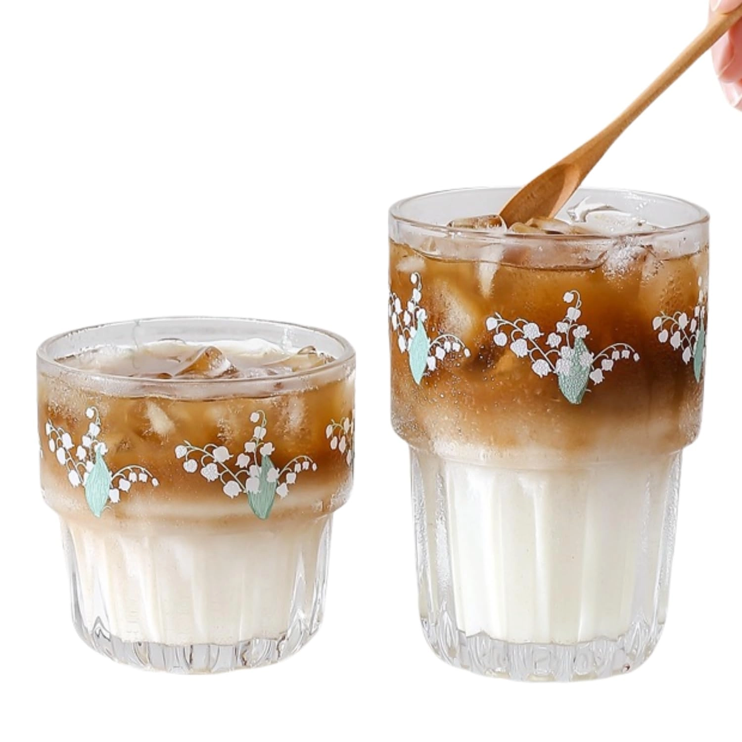 ivymei Lily of the Valley Glass Cup - 2 pcs