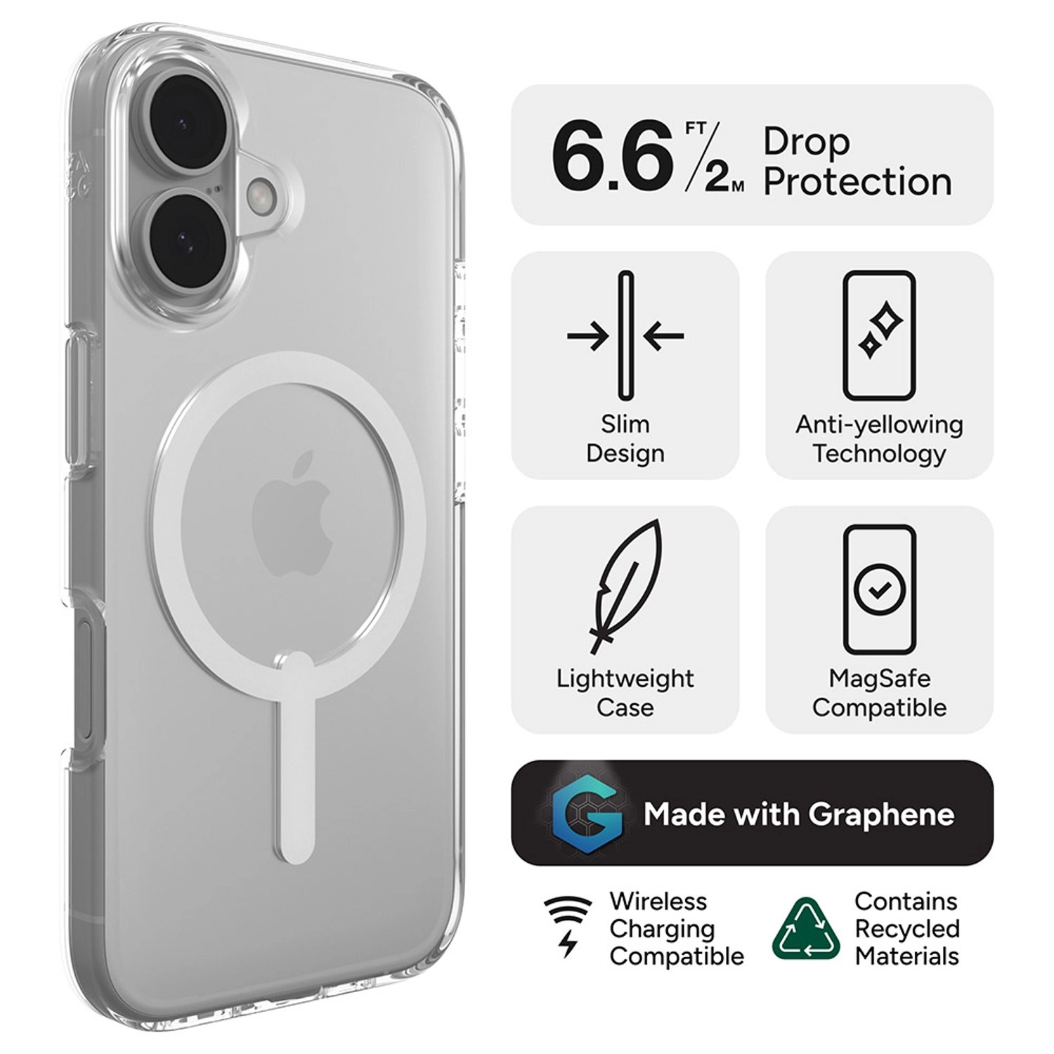 CrystlPal Lite Snap Clear Case with MagSafe for iPhone 16 Plus