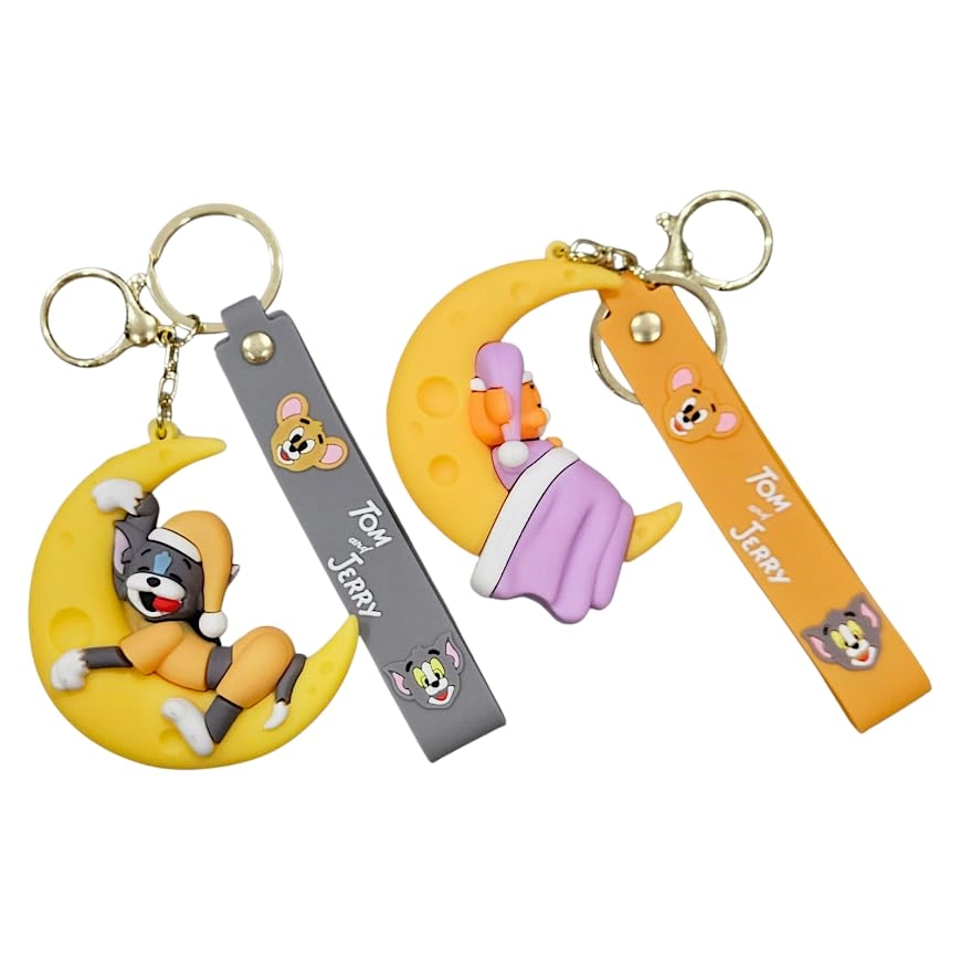 ARUNA DECOR Cute Cartoon Character Keychain - Set of 2 5x4x20 cm