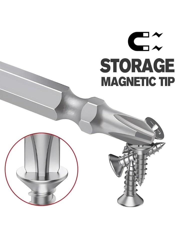 PH2 Double-Ended Screwdriver Bits - 10 Pcs 65mm