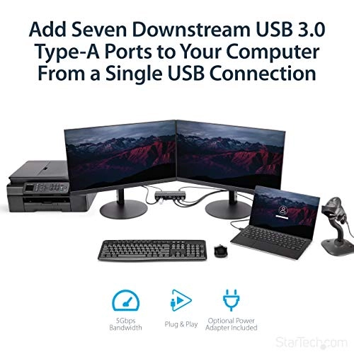 7 Port USB 3.0 Hub - 5 Gbps USB Powered