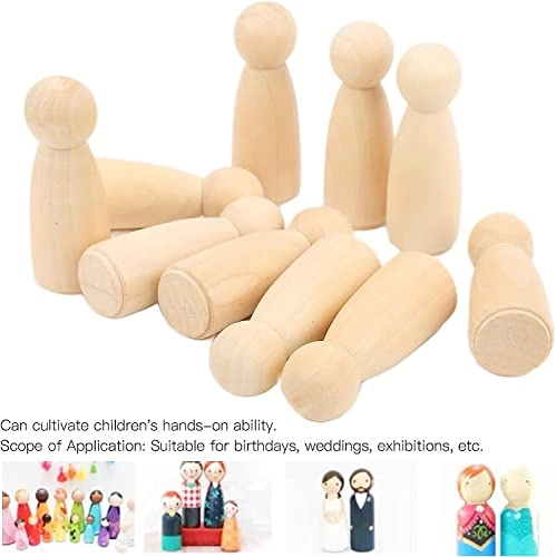 Wooden Peg Doll - 10 Pcs