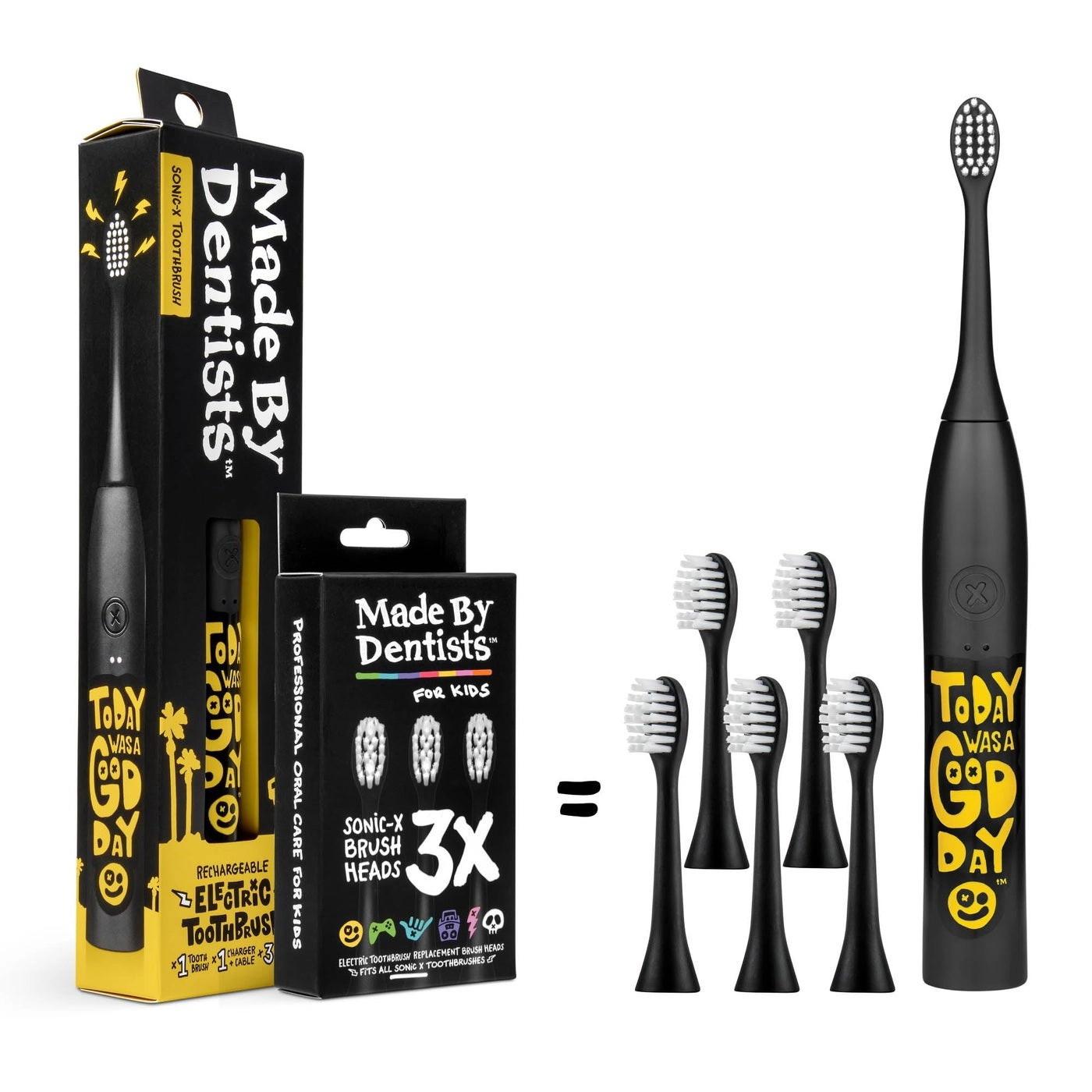Made by Dentists Sonic X - 8X Plaque Removal 2 Speed Modes 2-Minute Timer