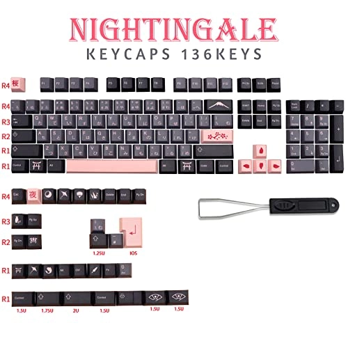 MIZHU Keycaps - 136 Set PBT Cherry Profile