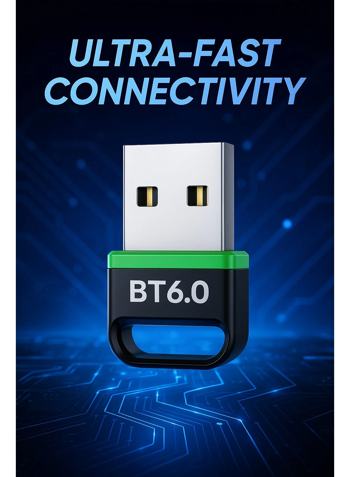 Orange Life Bluetooth 6.0 & WiFi 6 USB Adapter - Dual-Band 2.4/5GHz USB Wireless