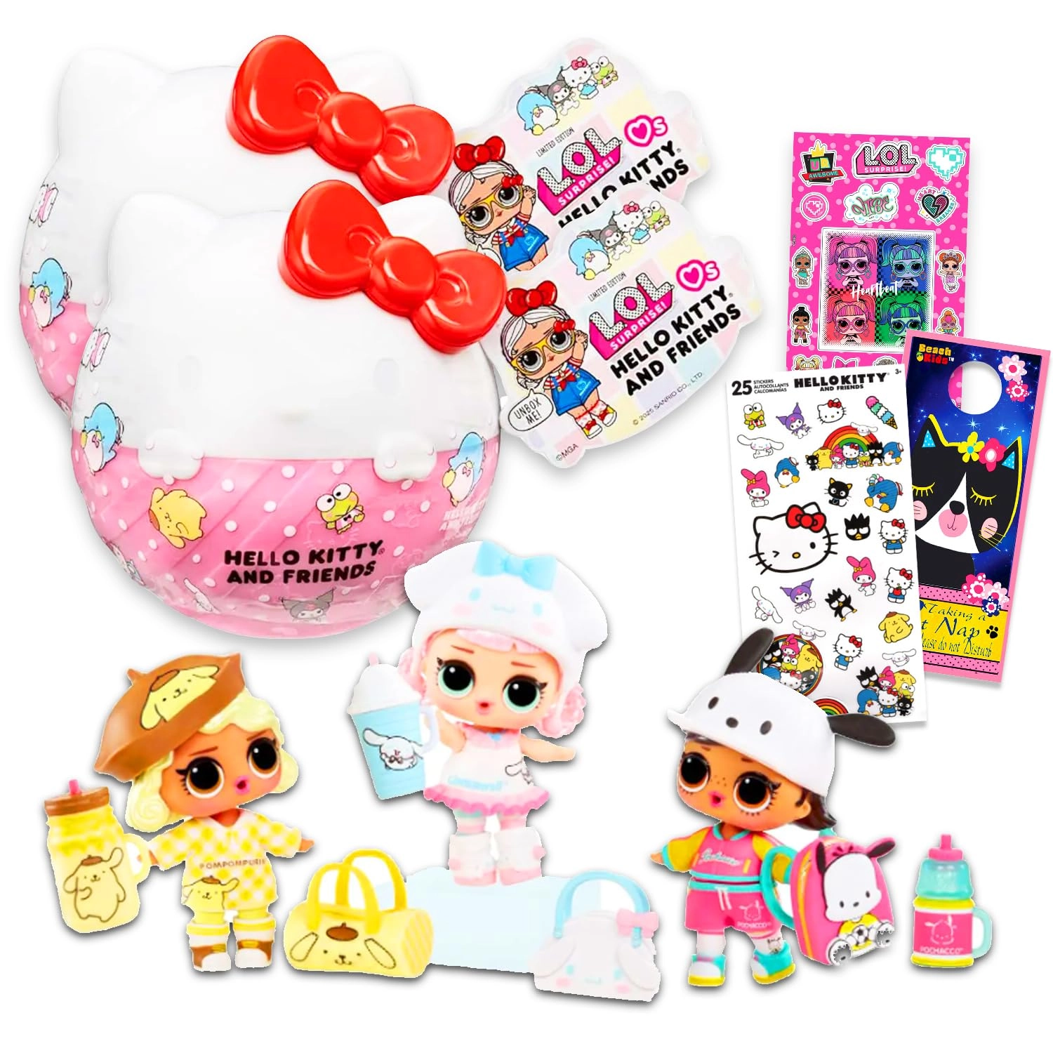 Hello Kitty Blind Ball - 2 Mystery Balls 1 Mini Doll Ages 3+ Bundle