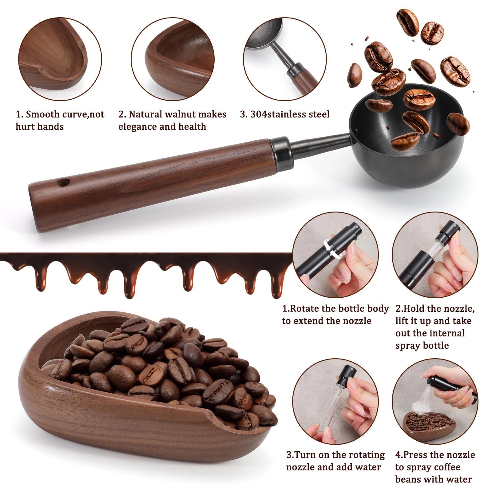 Dosing Cup + Coffee Spoon + Spray Bottle - 8 Milliliters + Gift Box
