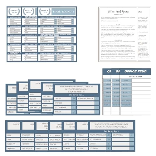 Office Feud Quiz - Card Game