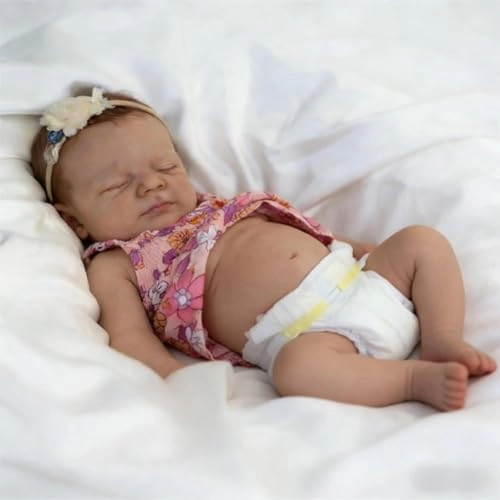 Reborn Baby Doll - 18 Inch Silicone Girl Sleeping Ages 3+