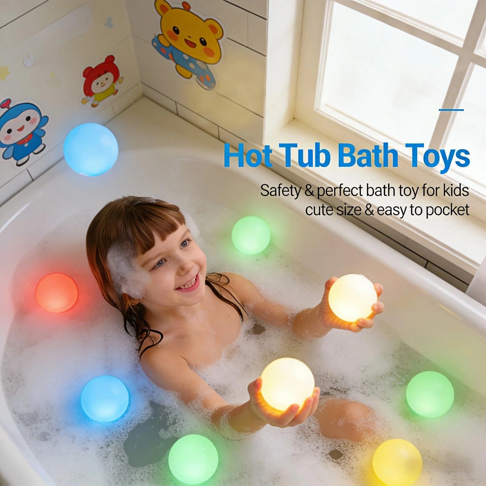 3inch - Floating Pool Lights Color Changing Rechargeable