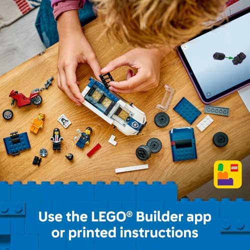 City Police Prisoner Transport Van (60479) - 3 Minifigures Motorbike