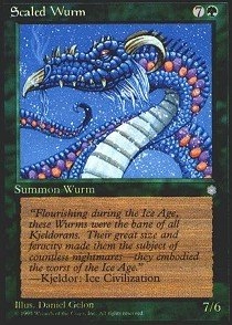 Magic: The Gathering: Scaled Wurm - Ice Age