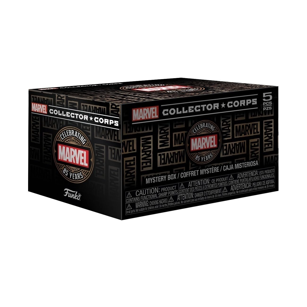 FUNKO Marvel Collector Corp Subscription Box: Marvel’s 85th Anniversary - 2 Mystery Pop! Figures 1 Enamel Pin 1 Decal 1 Pop! Tee