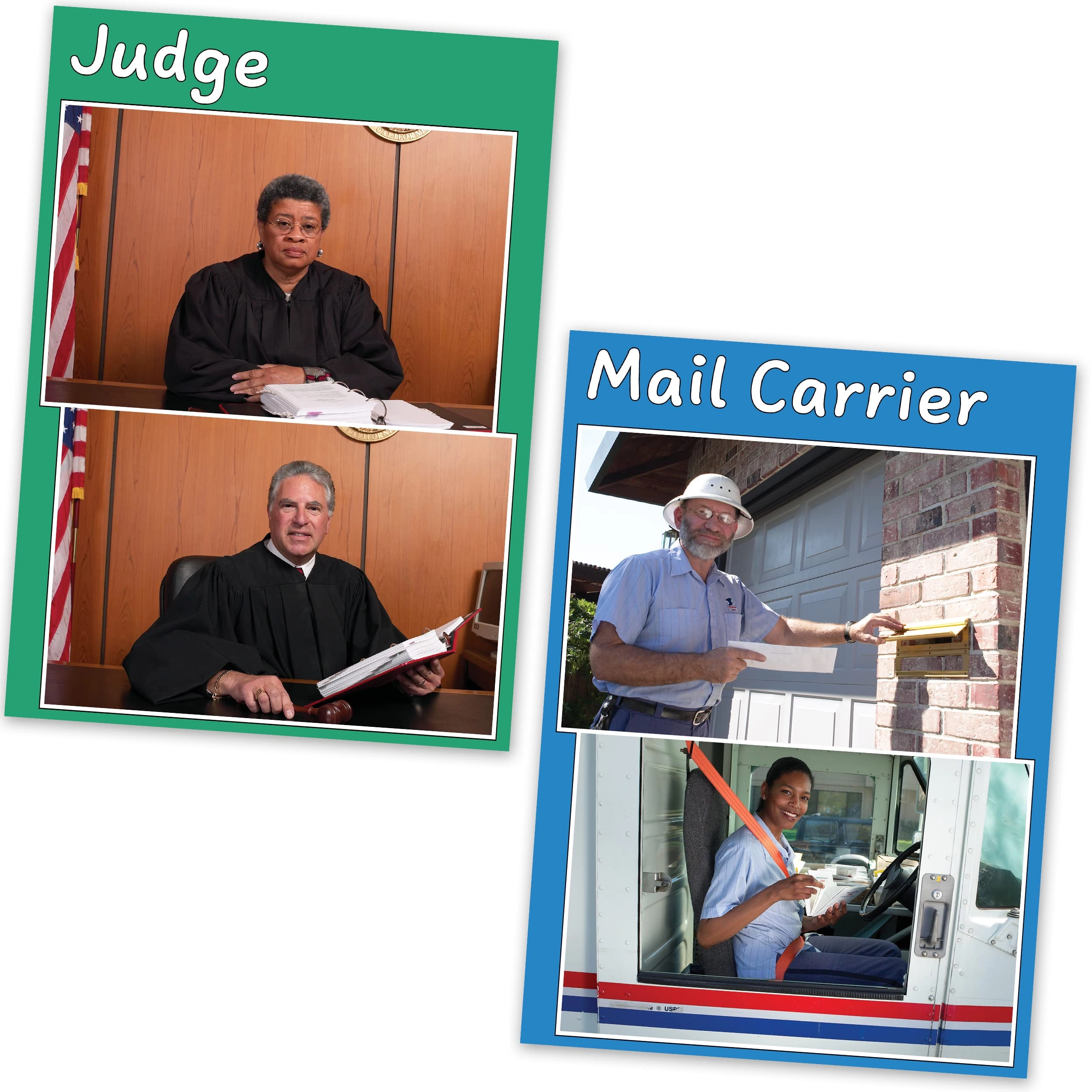 Community Helper Posters - heavy card stock with durable gloss varnish 14 X 19 inch
