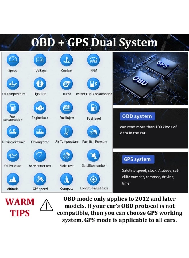 A600 - OBD2+GPS Dual System 3 LCD Screens
