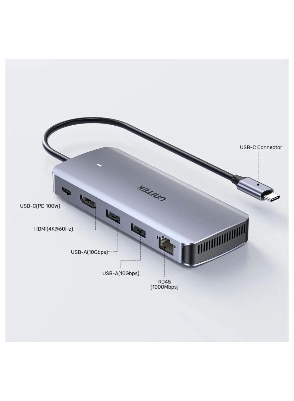 6-in-1 USB-C Hub - Built-in M.2 SSD Enclosure 4K HDMI