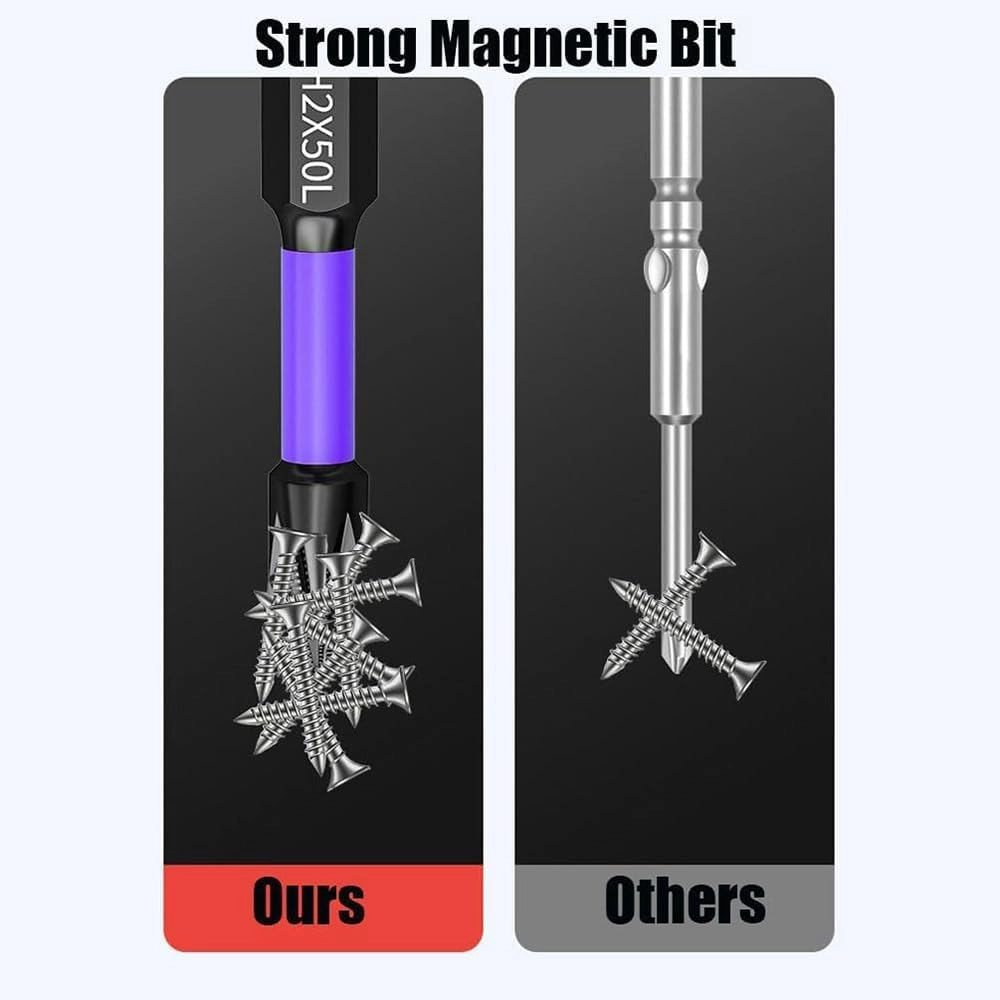 Magnetic Bits - PH2 6Pcs 62HRC