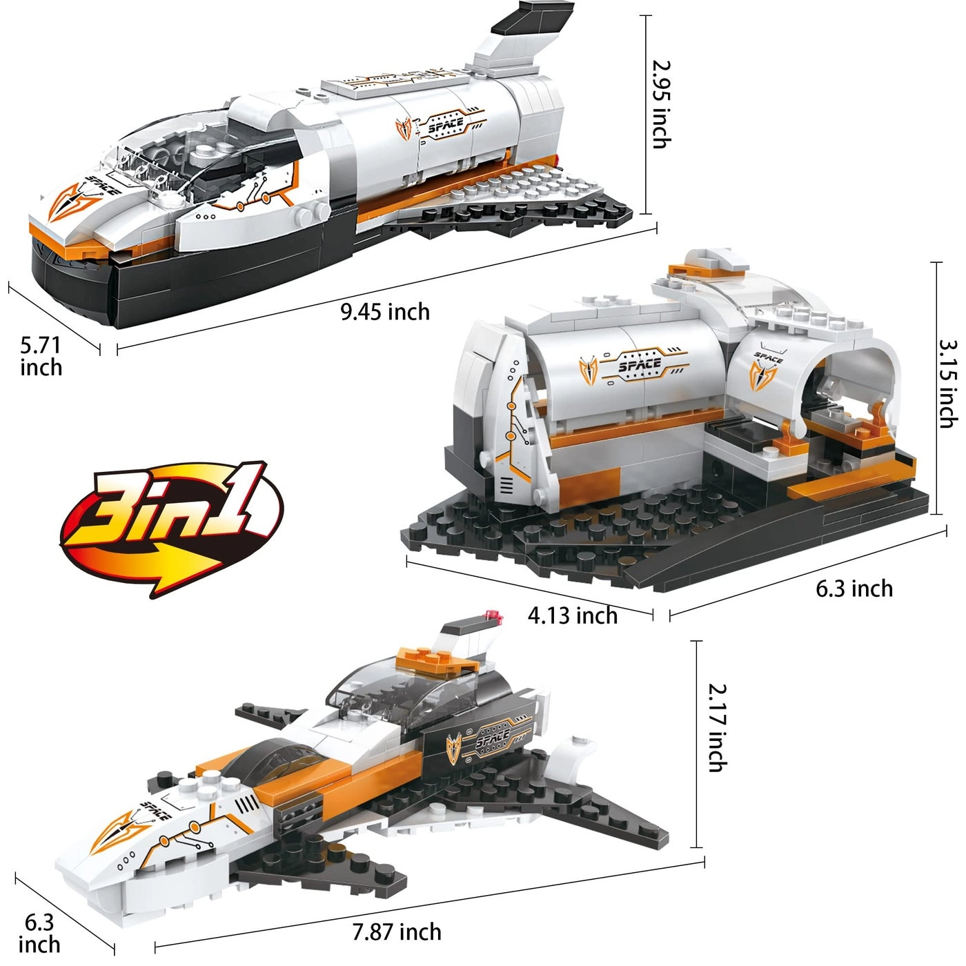 Space Ship Building Sets - Space 168 pcs