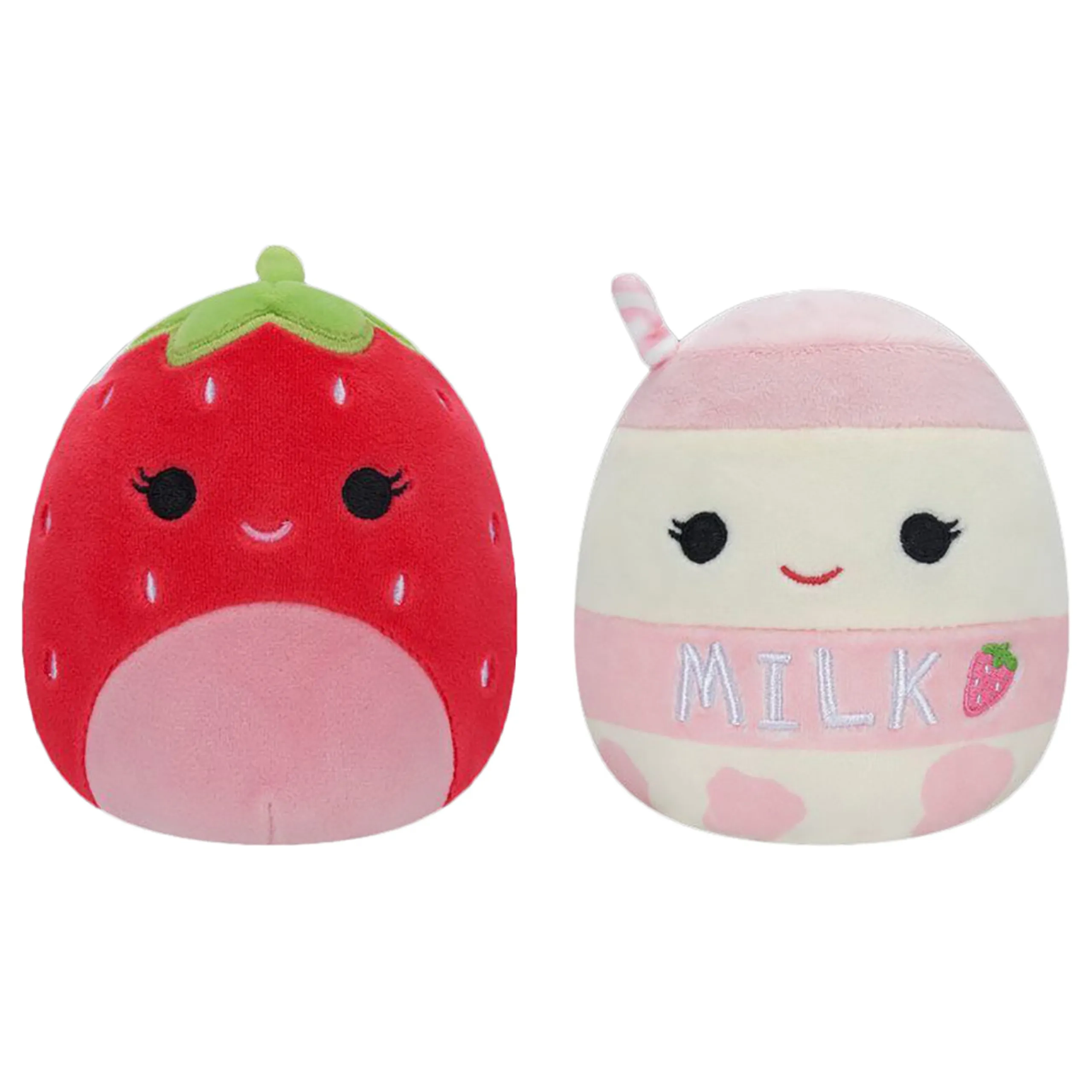 Strawberry & Amelie Strawberry Milk Flipable Plush Toy 12.7 cm