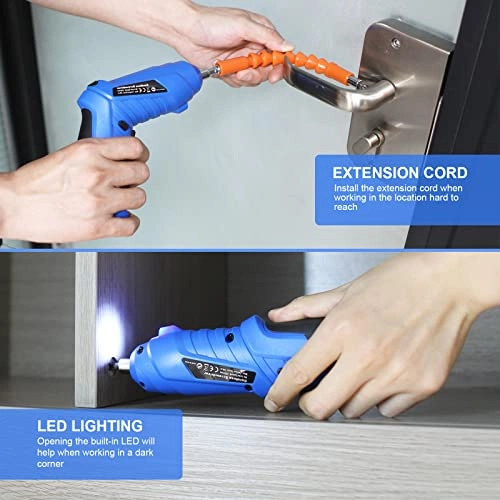 47 in 1 Cordless Screwdriver - 3.6V Rechargeable LED Light