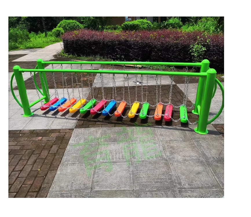 Kindergarten all-steel thrilling swing bridge - 300 x 70 x 80 cm Suitable for 3 years and above