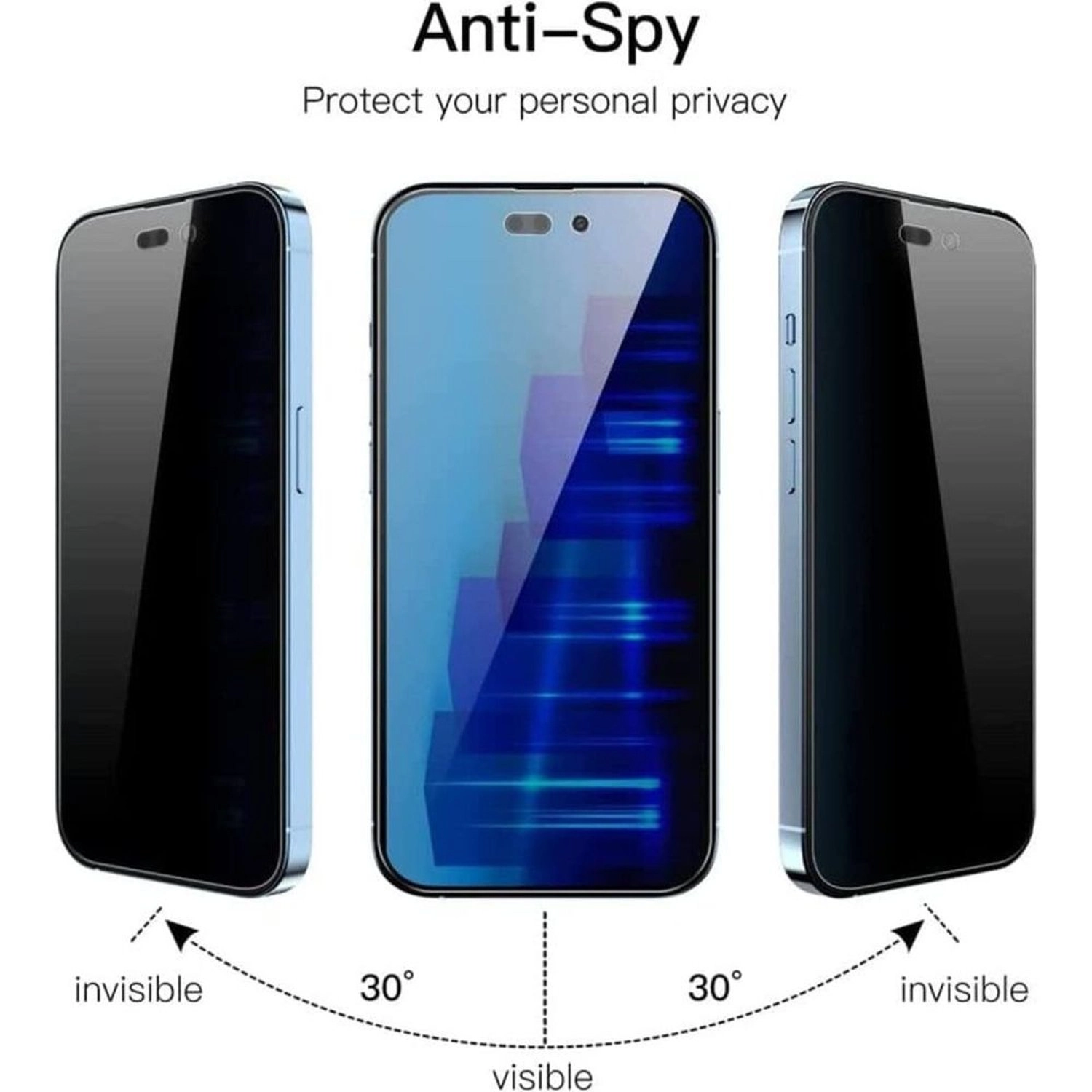 Privacy Tempered Glass Screen Protector for iPhone 15 Pro Max