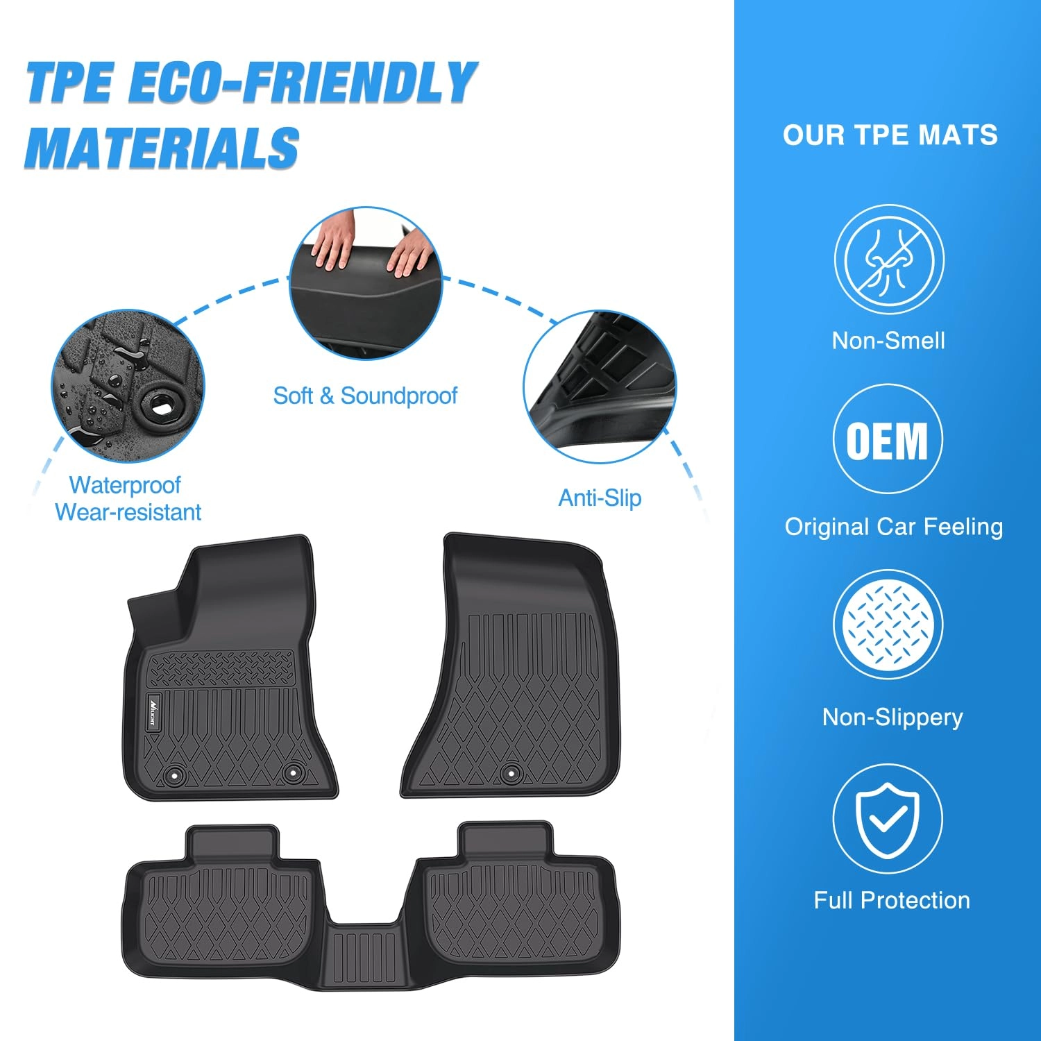 TPE Floor Mats - Dodge Charger RWD 2011-2023 Chrysler 300 RWD