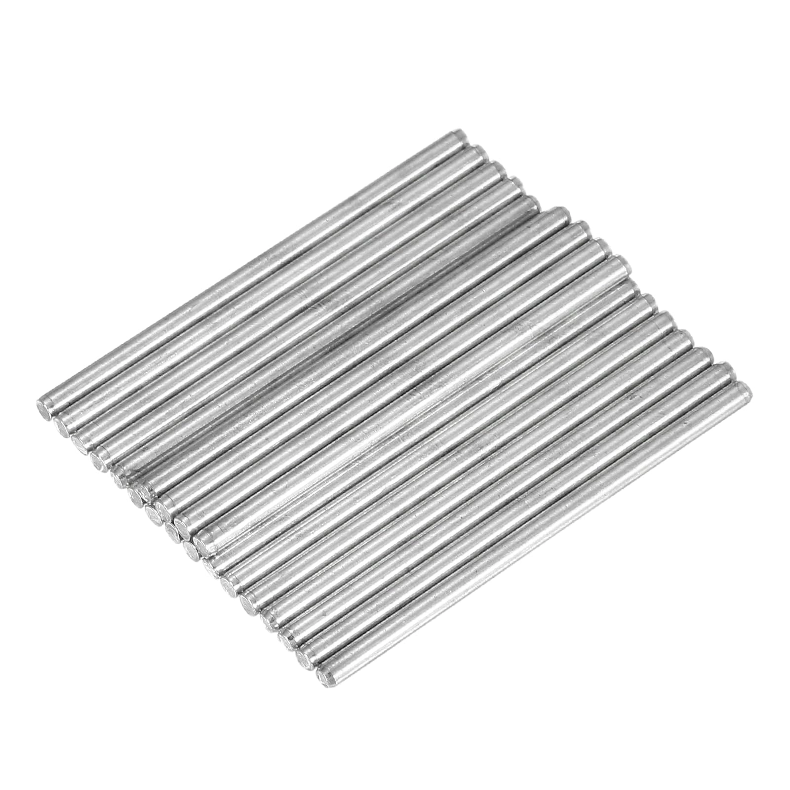 SourcingMap Round Rod Axles - 3mmx60mm 20pcs Silver