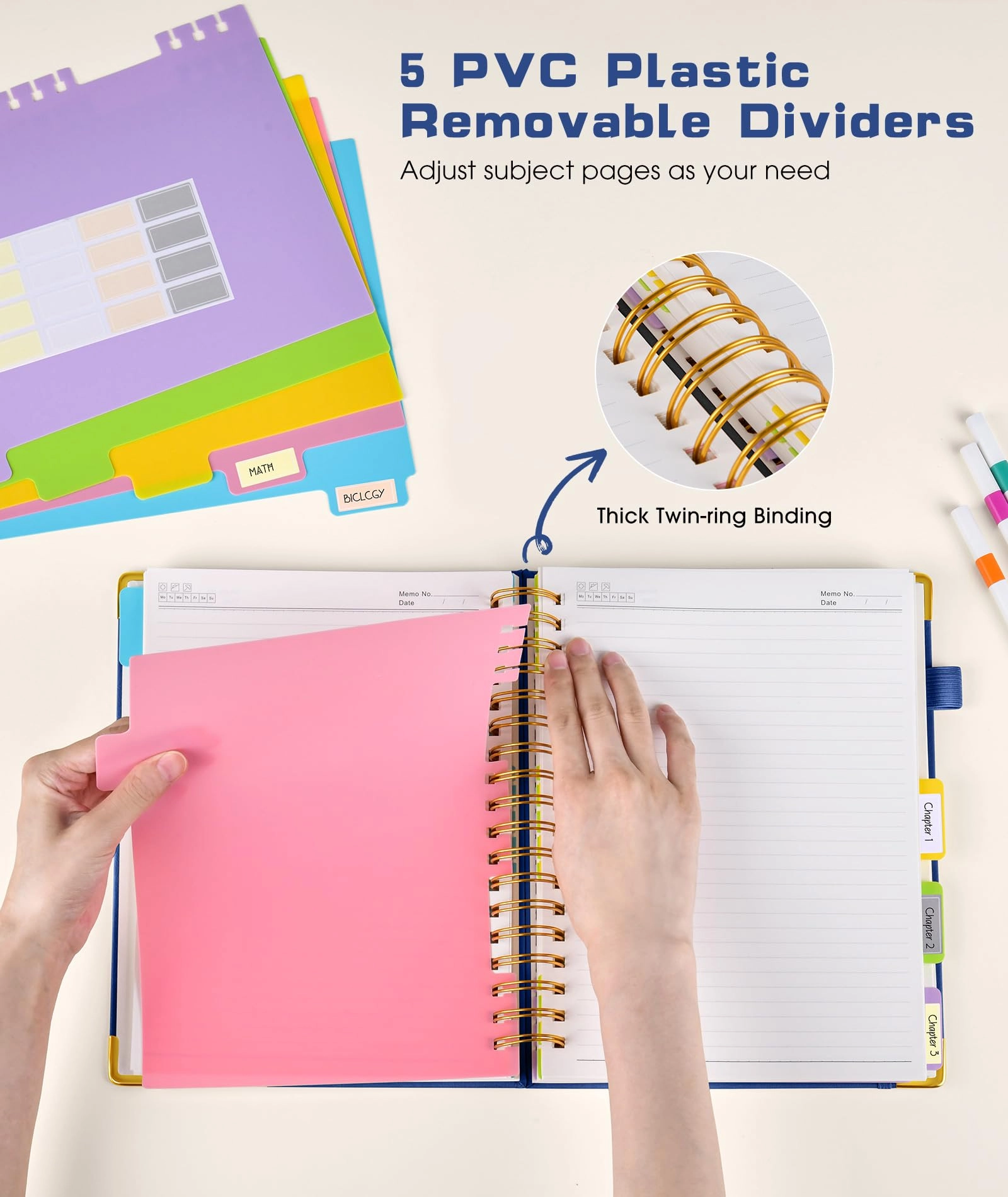 Spiral Notebook Large Hardcover - Lined 150 Sheets