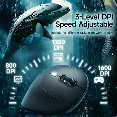 Multi Device Ergonomic Vertical Mouse - Bluetooth