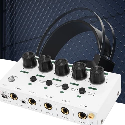 Headphone Amplifier - 4 Channel Independent Volume Control USB Powered