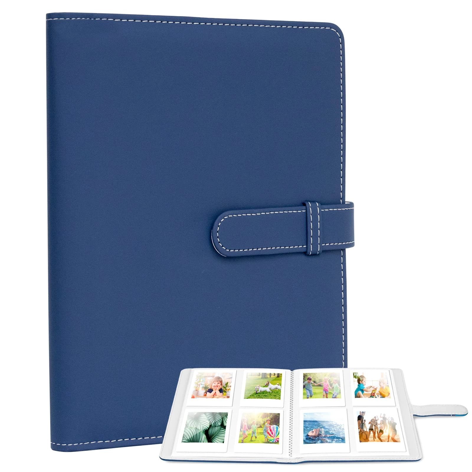 3.5x2.3" 256 Pockets PU Leather Photo Album