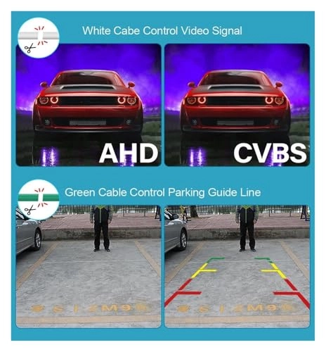 Reverse car rear view camera - Night vision Wired 720 x 540 pixels