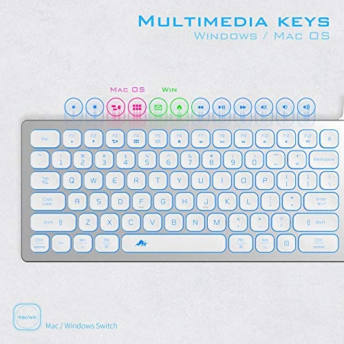 Aluminum Quiet Backlit Keyboard - Standard PC Wired