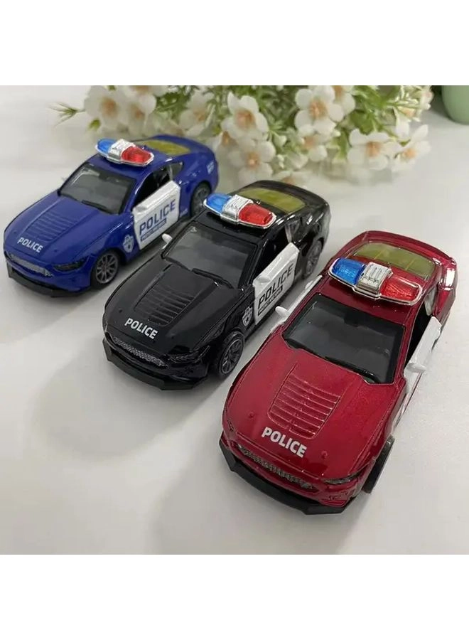 M5 Police Car - Grey Blue Alloy Pull-Back Action