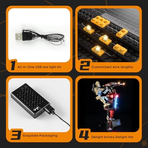 LED Light Kit for LEGO Battle Droid with STAP 75428