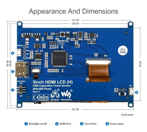 HDMI LCD (H) V4 - 5inch Hdmi Lcd (H) 5 Inches 800x480