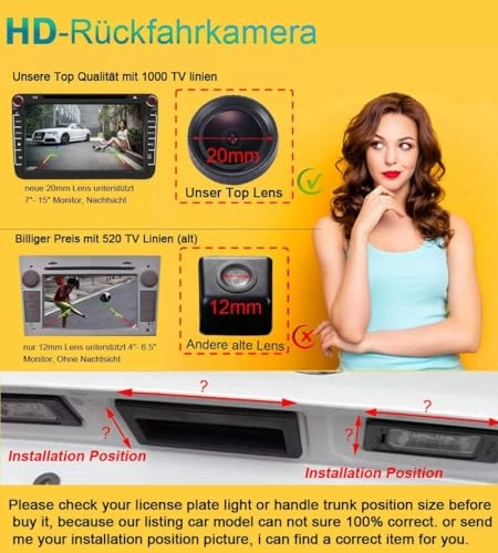 Rear View Camera - Night Vision 1280 x 720 pixels