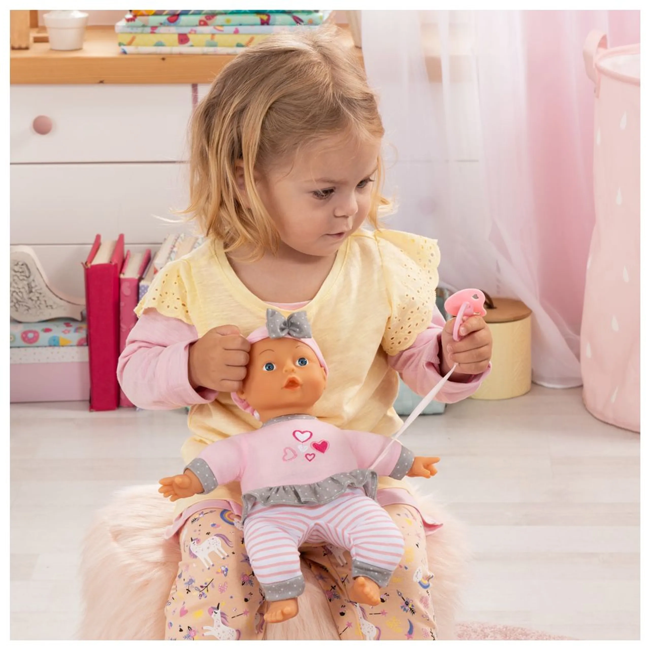 Soft Cuddle Baby Doll - 30 cm Pacifier Bottle Ages 3+