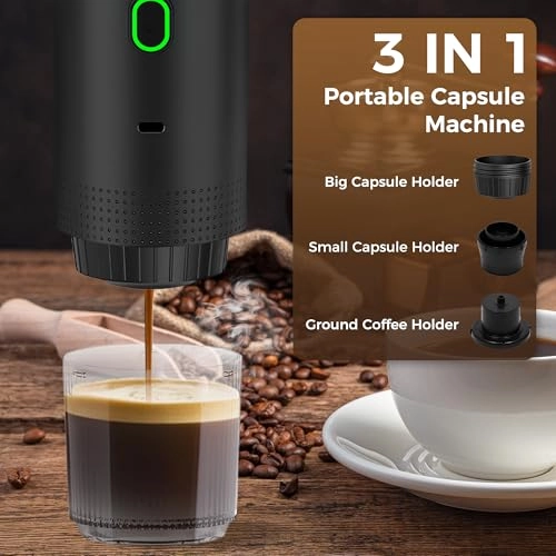 Portable Coffee Machine - 150 Milliliters small capsule large capsule ground coffee