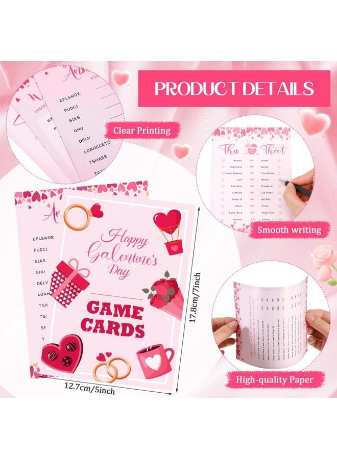 Happy Galentine's Day game cards - 50 pieces