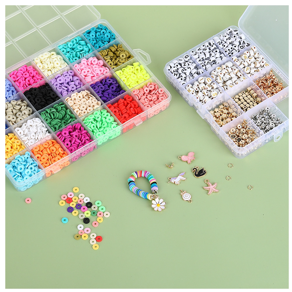 Clay Beads - 5591pcs 24 assorted colors 6mm