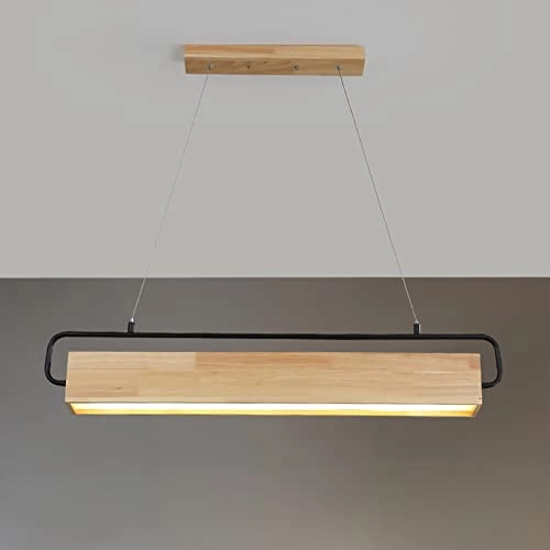 Retro Oak Chandelier - L/90cm