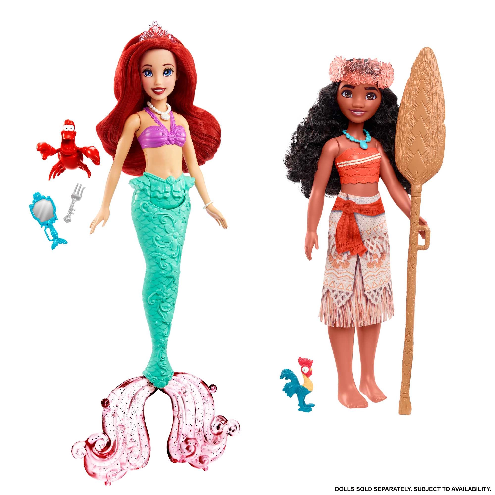 Mattel Disney Princess & Friend Multipack - 5 Jointed Mini Dolls 5 Matching Friends Ages 3+