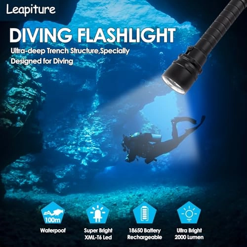 Underwater Torch - 2000LM 100m LED