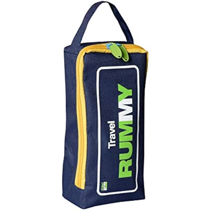Mini Travel Rummy Game Set - 106 Standard Tiles Durable Travel Bag
