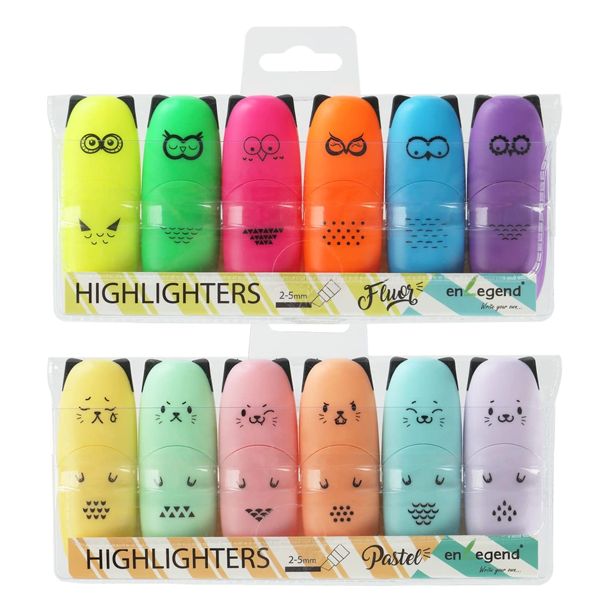 Mini Highlighter Pen - Multicolored Chisel